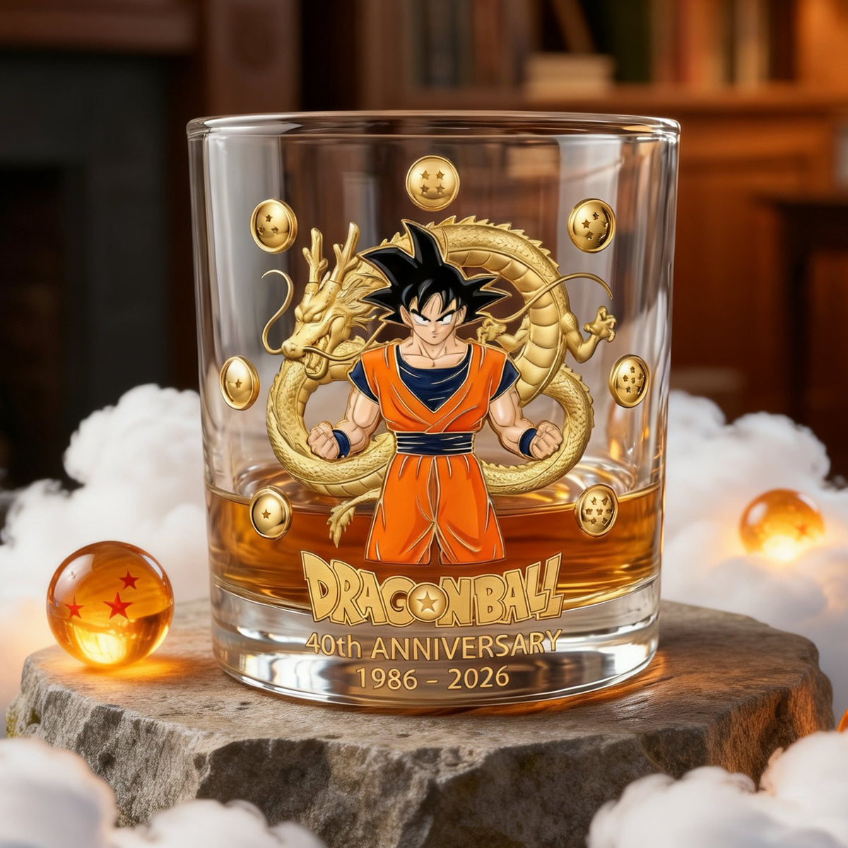 40th Anniversary Animated Legacy Round Glass - Personalized Gift 02NALU270126-Homacus