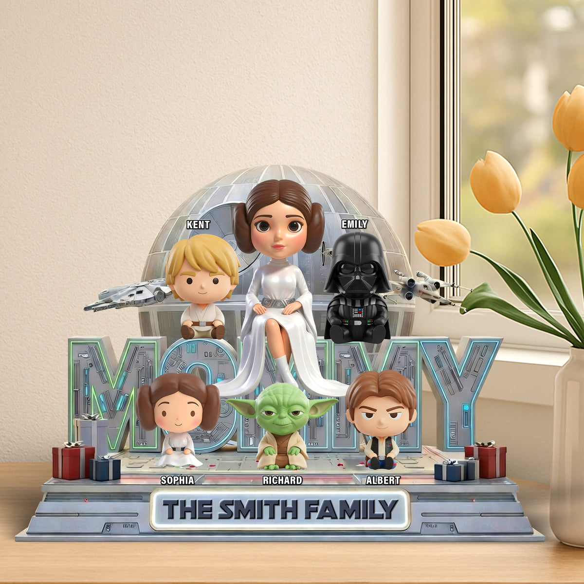 Cosmic Mom and Kids Acrylic Plaque - Personalized Gifts For Mom and Grandma 01ohqn110326-Homacus