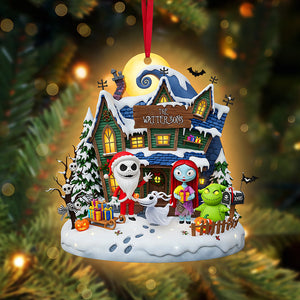 Spooky Couple Ornament - Personalized Gifts For Couple 01ohta090825-Homacus