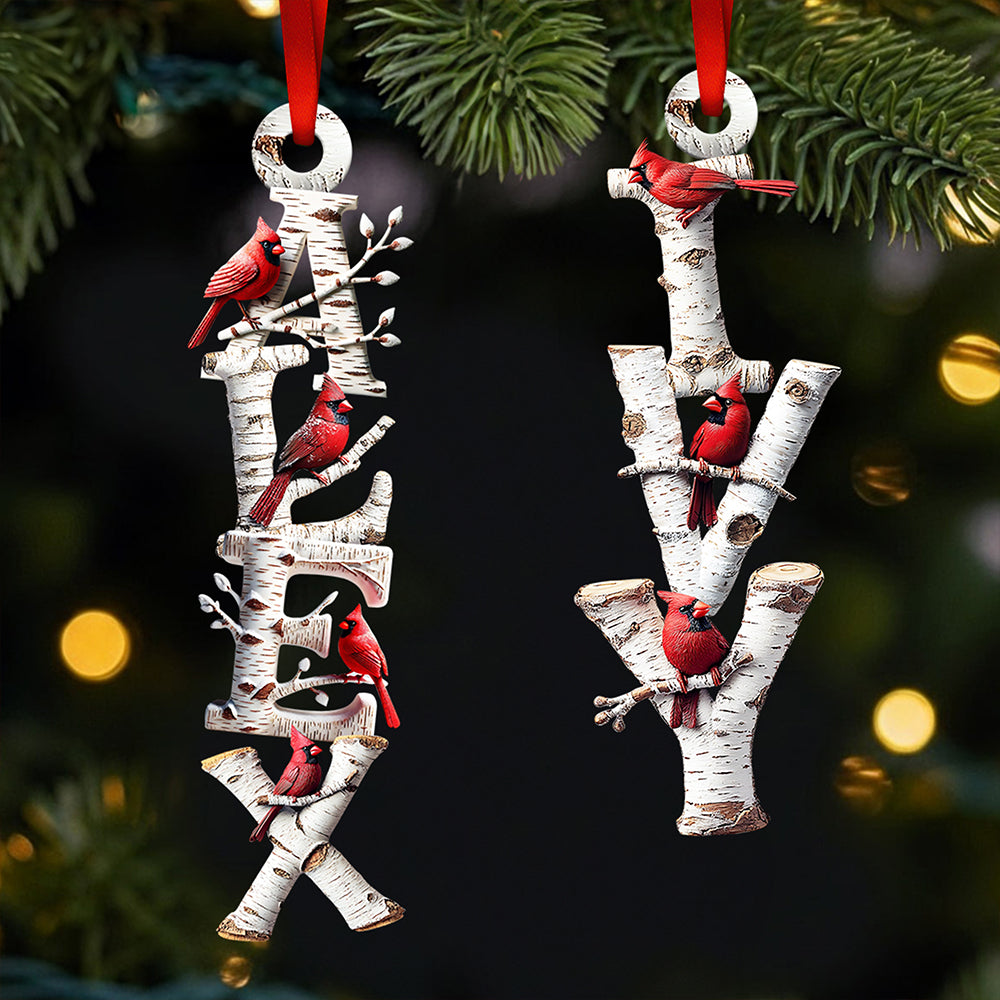 Memorial Cardinal - Alphabet Letters Ornament Personalized Gifts For Heaven 02HUDT271025-Homacus