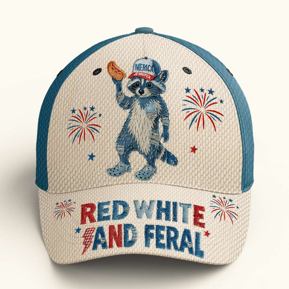 Independence Racoon Classic Cap Personalized 4th of July Gifts 03NADT020625-Homacus