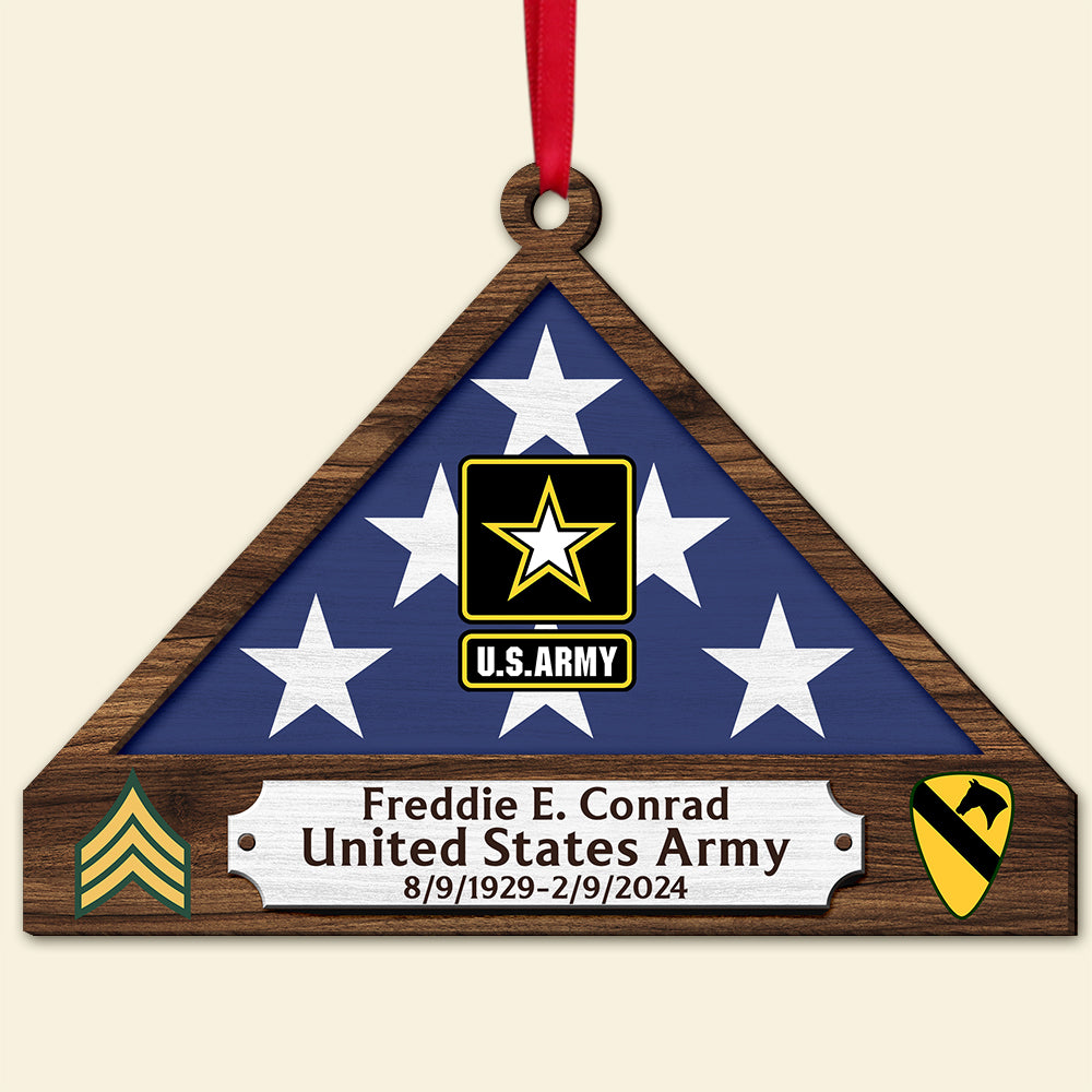 Personalized Memorial Ornament For Veteran, Folded Flag 01qhqn151024-Homacus