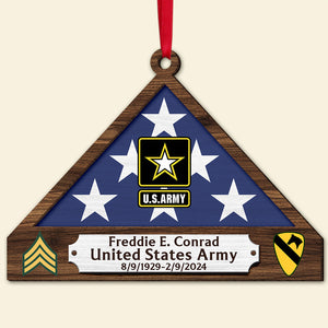 Personalized Memorial Ornament For Veteran, Folded Flag 01qhqn151024-Homacus