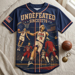 USA 250th Anniversary Baseball Jersey - Personalized Gifts 02natn150626