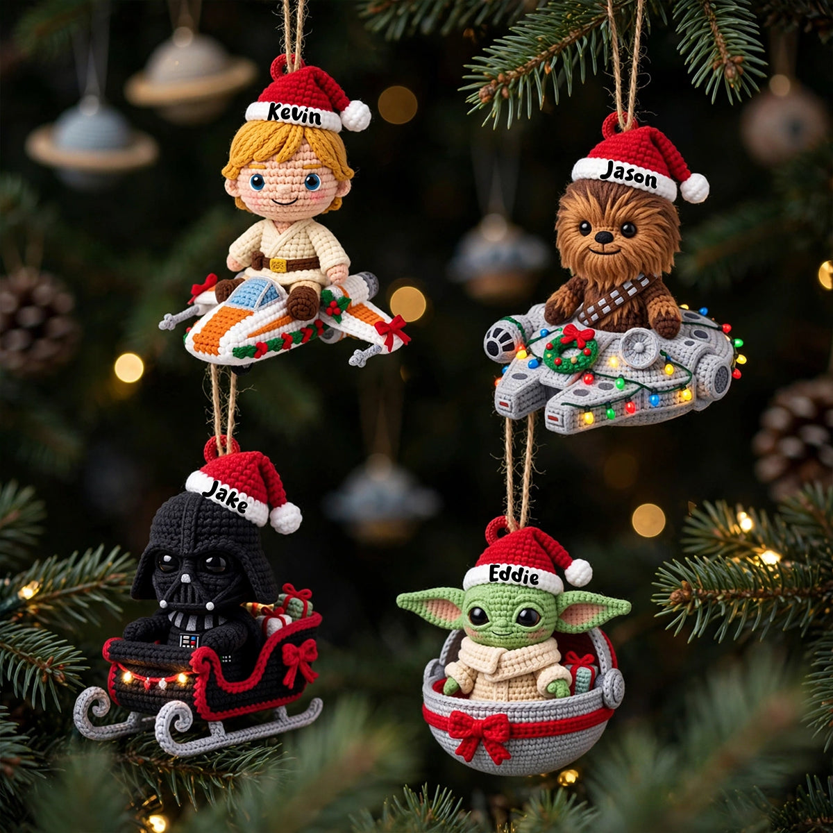 Little Warriors Merry Xmas In The Universe Acrylic Ornament - Personalized Christmas Gifts 05tyta121026-Homacus