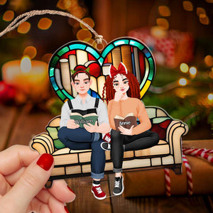 Personalized Gifts For Couple Christmas Ornament, Love Book 04TGLU031024PA-Homacus