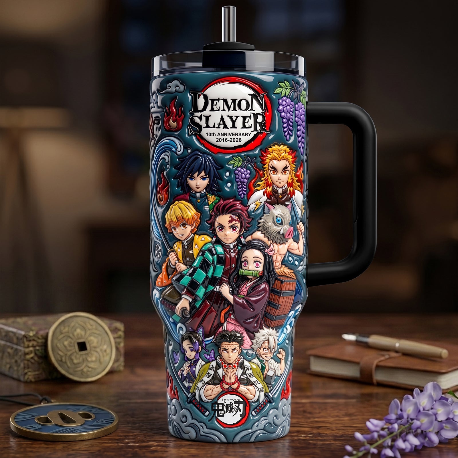 Attack Squad 40oz Tumbler With Handle - Personalized Gifts 05QHLU150626-Homacus
