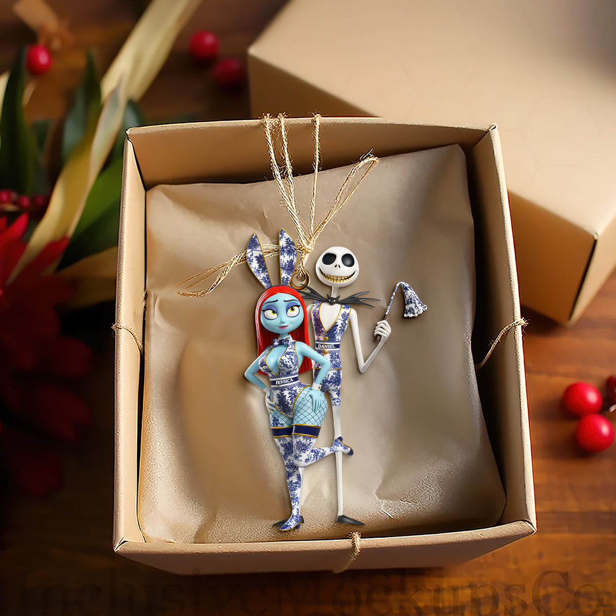 Playful Couple Christmas Ornament - Personalized Funny Gifts For Couple 06OHLU041025-Homacus