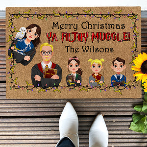 Personalized Gifts For Family Doormat, Wizard Family Christmas 04naqn130824pa-Homacus