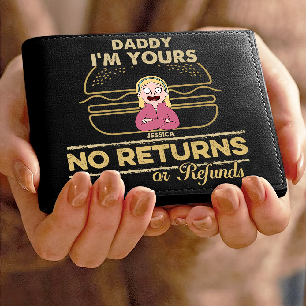 Personalized Gifts For Dad Leather Wallet 02TGDT311224HG No Returns Or Refunds-Homacus
