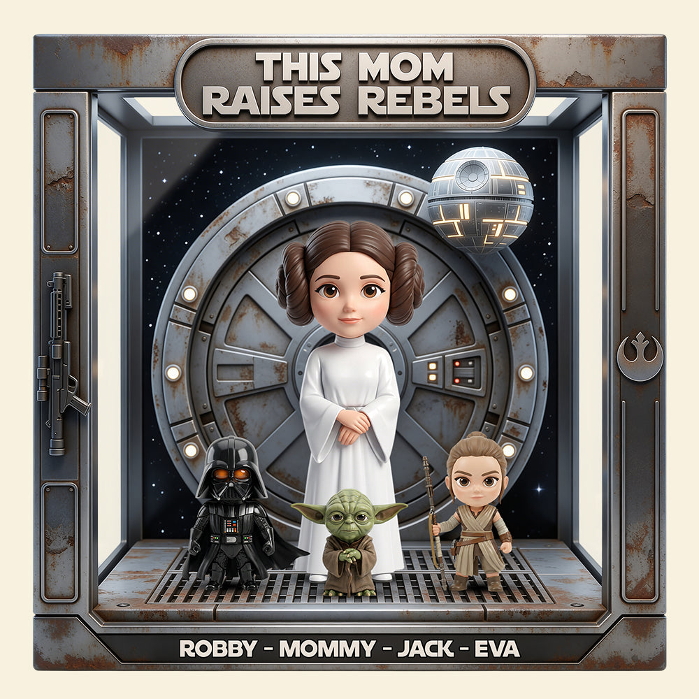 Raising Rebels With Love Acrylic Plaque - Personalized Gift For Mom 03NADT300326-Homacus