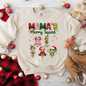 Personalized Gifts For Mom Christmas Shirt 01kapu081124 Mama's Merry Squad-Homacus