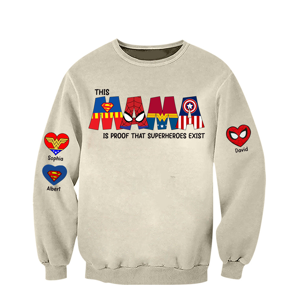 Super Mama Personalized Gifts For Mom Shirt 02OHQN220325-Homacus