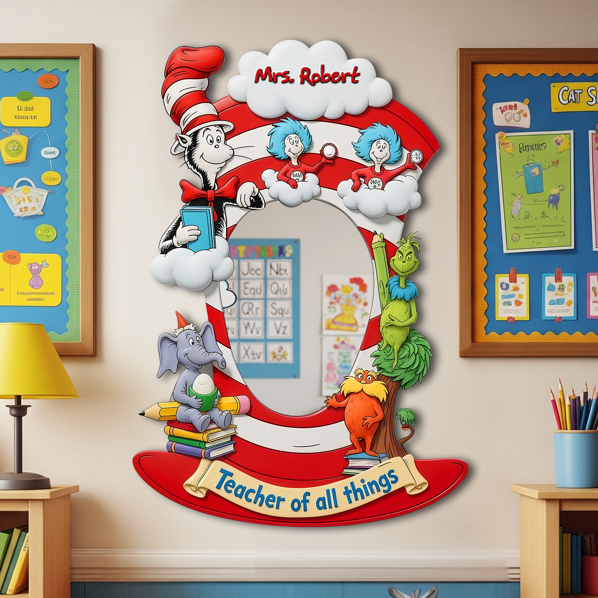 Whimsical Classroom Characters Mirror - Personalized Gifts For Teachers 06TGLU250725-Homacus