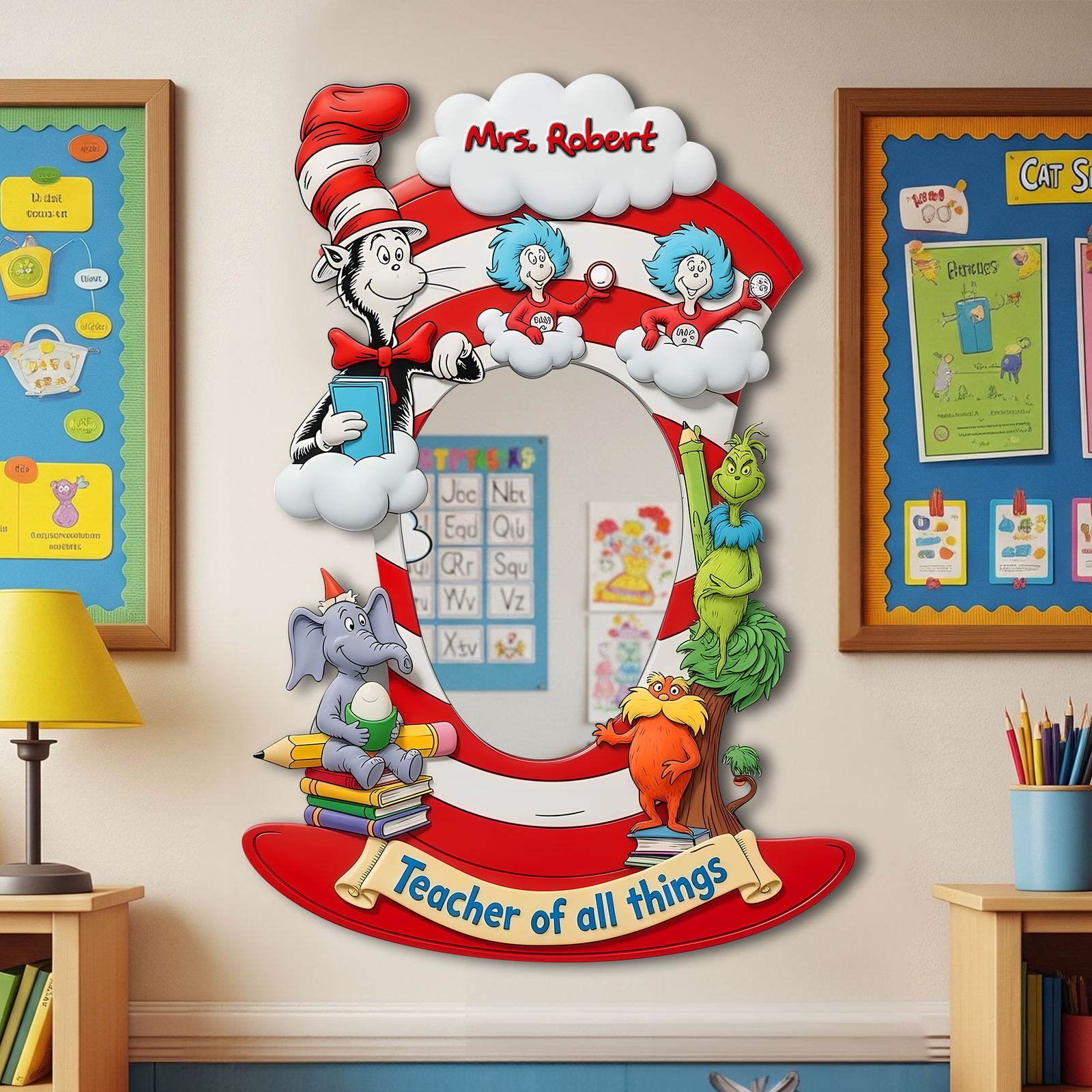 Whimsical Classroom Characters Mirror - Personalized Gifts For Teachers 06TGLU250725-Homacus