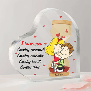 Personalized Gifts For Couple Heart Plaque Hourglass Couple 04TOMH311224HHHG-Homacus