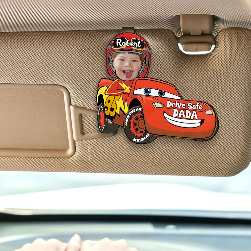 Drive Safe Daddy Car Visor Clip Personalized Gifts For Dad 06ACPU280525-Homacus