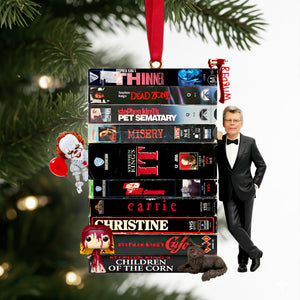 Retro VHS Tape Stack Ornament - Gift For Horror Lovers 02NALU041125-Homacus