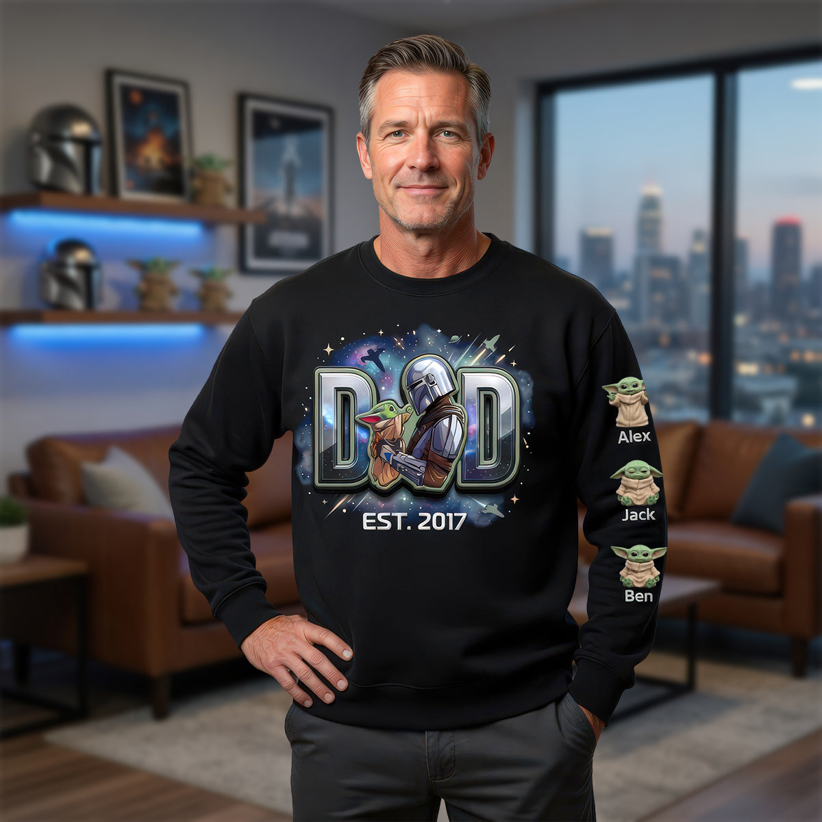 Space Protector Dad Shirt - Personalized Gift For Dads 02NADH180526-Homacus