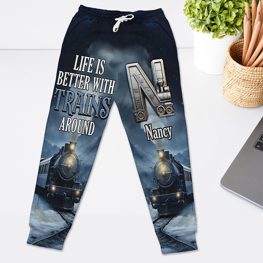 Train Life - Custom Alphabet Letter Sweatpants 05xqqn140225-Homacus