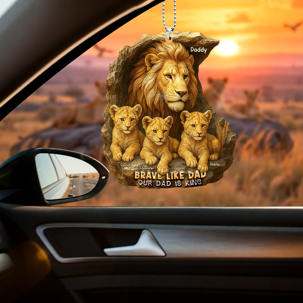 Personalized Gifts For Dad Car Ornament 05xqqn050425 Brave Like Dad-Homacus