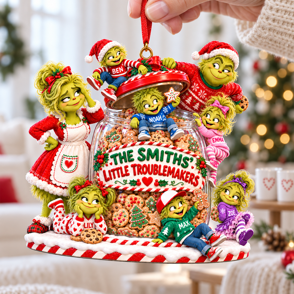 Little Troublemakers Family Ornament - Personalized Christmas Gifts 03haqn211026-Homacus