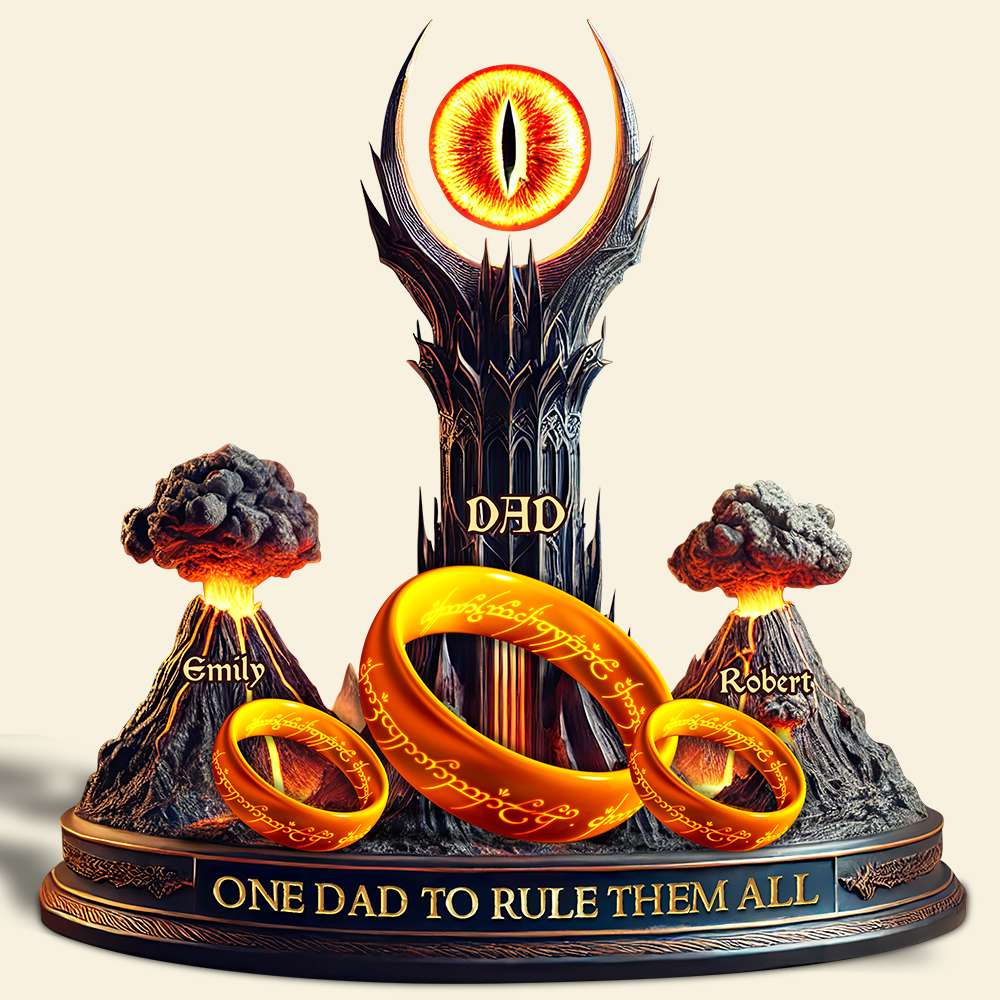 Dad Plaque One Dad To Rule Them All - Personalized Gifts For Dad 04hudt160425-Homacus