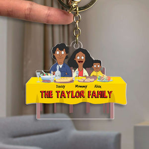 Personalized Gifts For Family Keychain Family Meal 04OHMH261224HG-Homacus