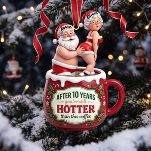 Santa’s Naughty Love Couple Ornament - Personalized Christmas Gifts 01tota230926
