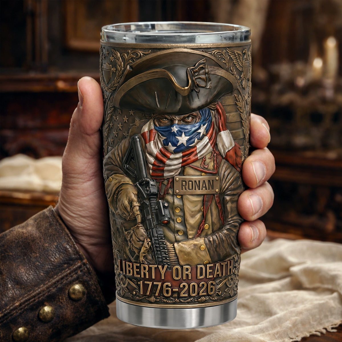 Born For Liberty 20oz Tumbler - Personalized Anniversary Gift For Patriots 02TYLU030326-Homacus