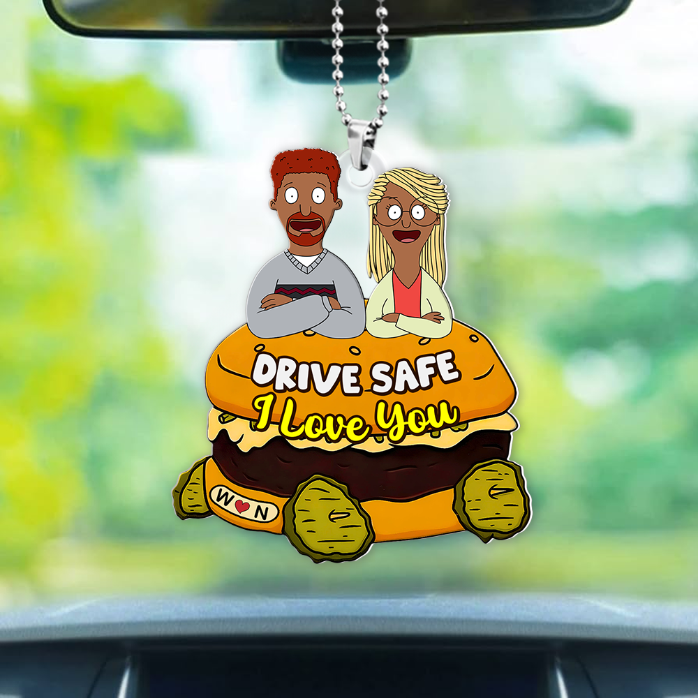 Funny Burger Couple Ornament - Personalized Christmas Car Ornament 05tgpu080125hg-Homacus