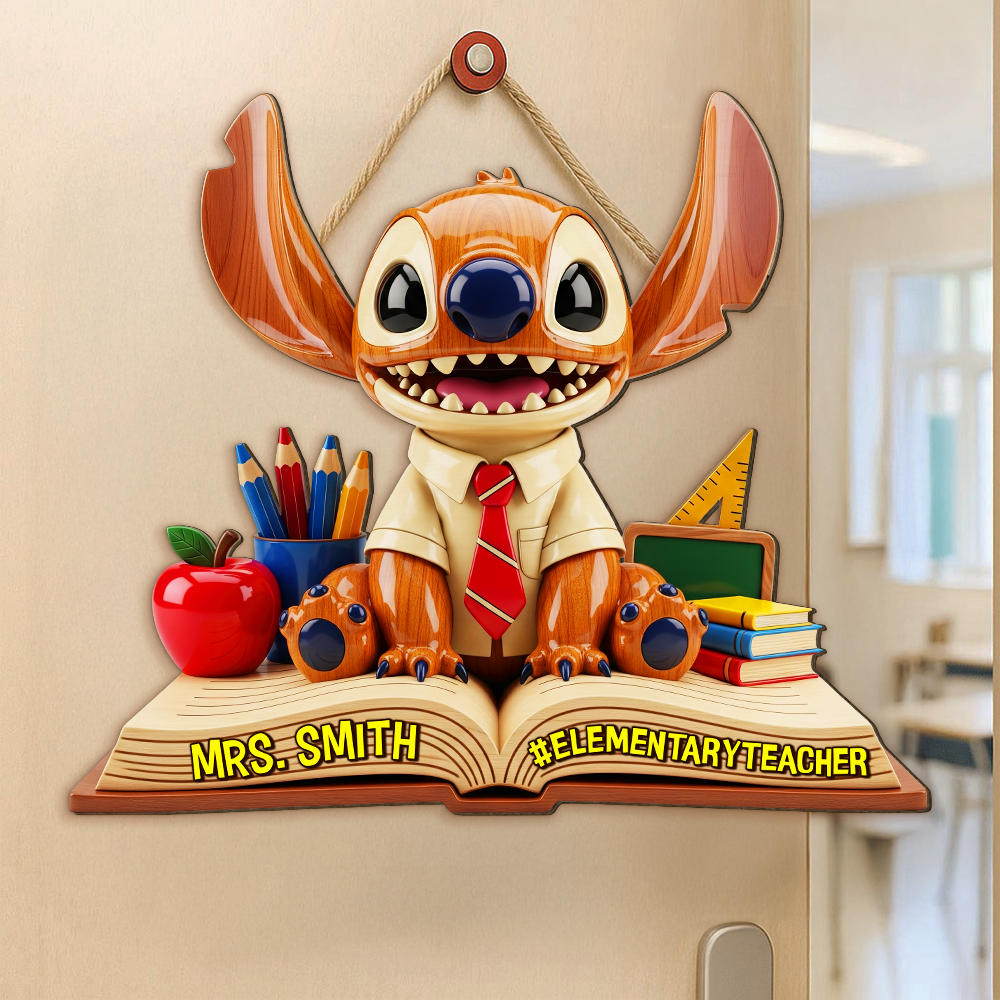 Back To School Teacher Wood Sign - Personalized Gifts For Teacher 06OHPU160725-Homacus