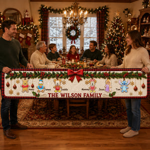 Christmas Family Quilted Table Runner - Personalized Gift For Family 04nalu190826-Homacus