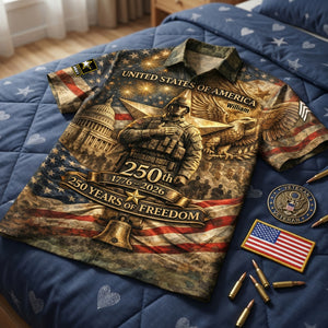 250th Anniversary USA Hawaiian Shirt - Personalized Gifts For Veterans 07TOQN080426-Homacus