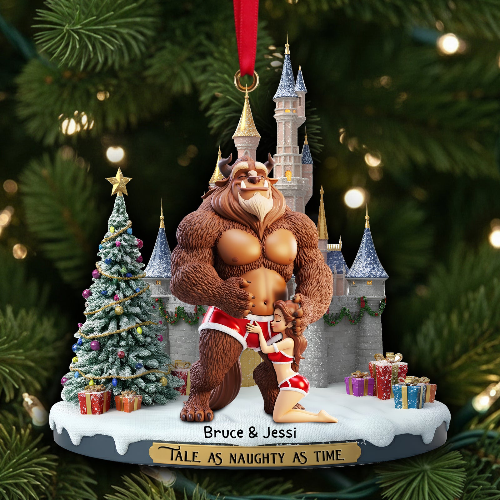 Tale As Naughty As Time Ornament - Personalized Christmas Gift For Couples 01OHLU190925-Homacus