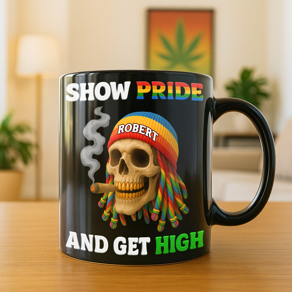 Show Pride And Get High Mug - Personalized Gifts For LGBT Smokers 02topu050625-Homacus