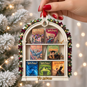 Fantasy School Bookshelf Ornament - Personalized Gifts For Christmas Ornament 04NADH260926-Homacus
