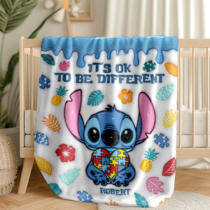 Personalized Gifts For Autism Blanket Inflated Effect 03ohpu200225-Homacus