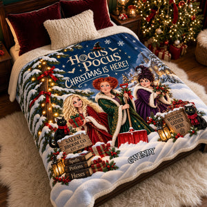 Christmas Witchcraft Blanket - Personalized Gifts For Witch Lovers 04qhdh081026-Homacus