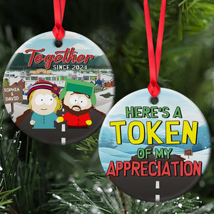 Personalized Gifts For Couple Christmas Ornament 01totn021124hg Here's A Token Of My Appreciation-Homacus