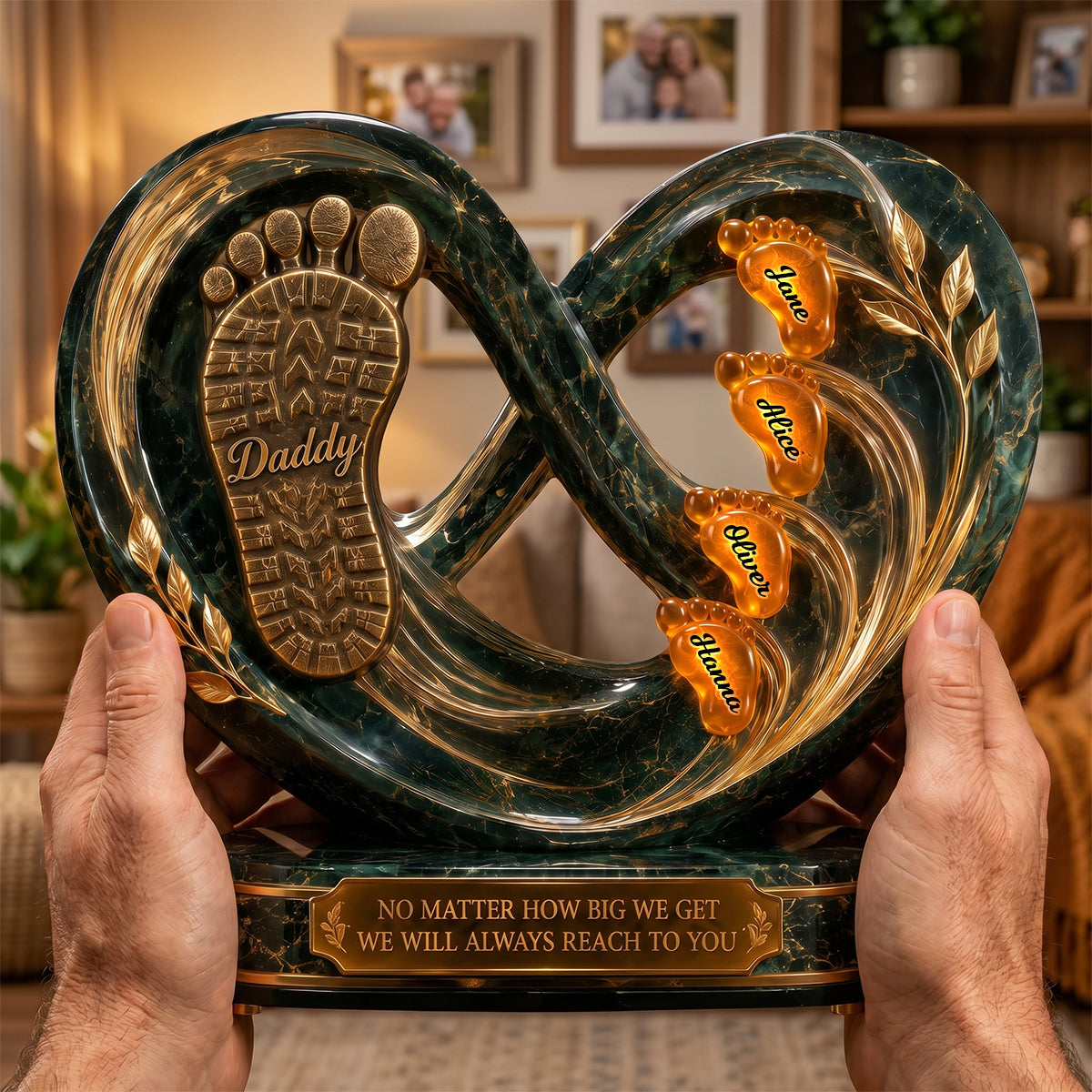 Footprints Acrylic Plaque - Personalized Gifts For Dads 04todh120526-Homacus