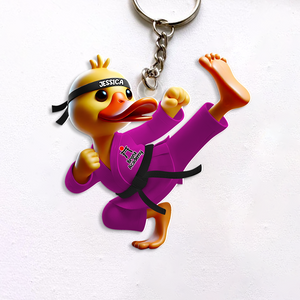 Personalized Gifts For Karateka Keychain Duck Karate 01ohpu201224-Homacus