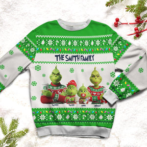 Personalized Gifts For Family Christmas Ugly Sweater 04natn230825-Homacus