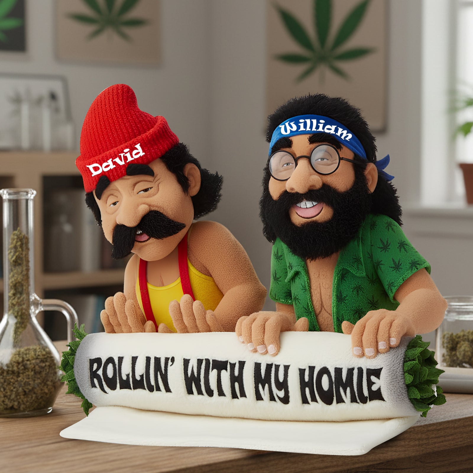 Stoners Comedy Duo Pillow - Personalized Gifts For Friends 03TOLU181125-Homacus