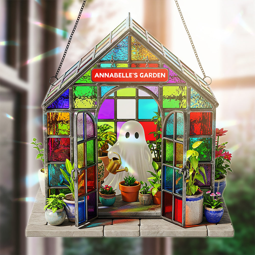 Ghost Garden House Suncatcher - Personalized Gifts For Loved Ones 02nata090825-Homacus