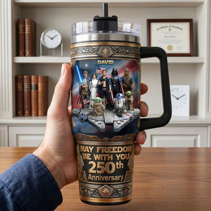 250th Anniversary Tumbler With Handle - Personalized Gifts 01TYTN110626
