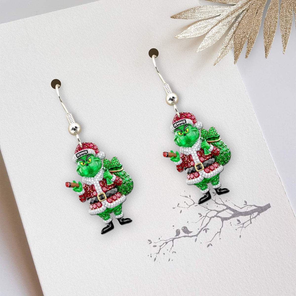 Green Monster Earrings - Personalized Gifts For Herb Lovers 03tomg160725-Homacus