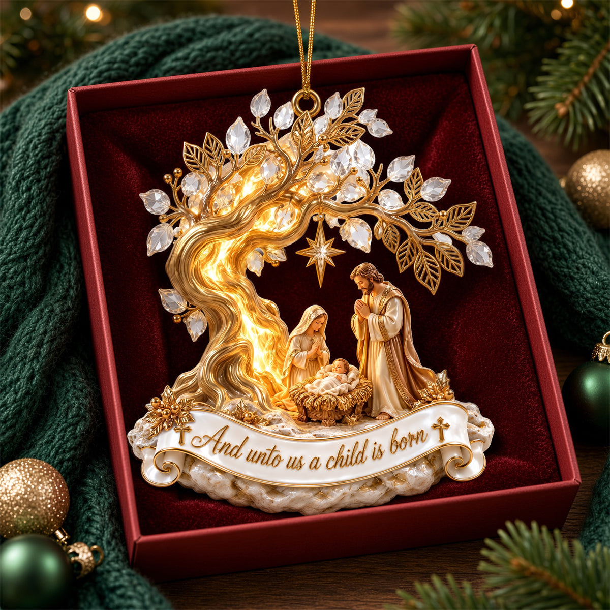 Precious Moment Nativity Ornament - Personalized Gifts For Christians 03qhlu180926