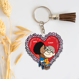 Personalized Gifts For Couples Valentine Acrylic Keychain 01TOQN291124HG-Homacus