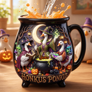 Funny Goose Cauldron Mug - Personalized Gifts For Halloween 04tolu180826-Homacus